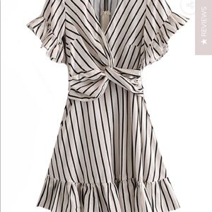 Goodnight macaroon twist front knot dress